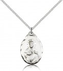Scapular Medal, Sterling Silver