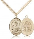 St. Benedict Medal, Gold Filled, Large