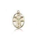 Crucifix Pendant, 14 Karat Gold