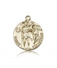 St. Sebastian Medal, 14 Karat Gold