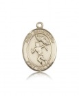 St. Christopher Track and Field Medal, 14 Karat Gold, Large