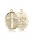Navy Cross Pendant, 14 Karat Gold