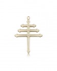 Marionite Cross Pendant, 14 Karat Gold