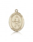 St. Sebastian Field Hockey Medal, 14 Karat Gold, Large