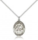 St. Gabriel Possenti Medal, Sterling Silver, Medium