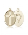Paratrooper Cross Pendant, 14 Karat Gold