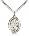 St. Fina Medal, Sterling Silver, Large