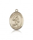 St. Christopher Track and Field Medal, 14 Karat Gold, Large
