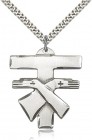 Franciscan Cross Pendant, Sterling Silver