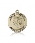 St. Francis Medal, 14 Karat Gold