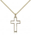 Cross Pendant, Gold Filled