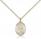 St. Sebastian Wrestling Medal, Gold Filled, Medium