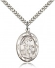 Guardian Angel Medal, Sterling Silver