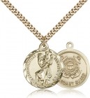 St. Christopher Coast Guard Medal, Gold Filled