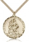 Large Men's 14kt Gold Filled St. Christopher Medal