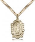 Our Lady of Guadalupe Medal, Gold Filled