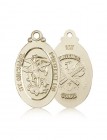 St. Michael National Guard Medal, 14 Karat Gold