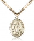 St. Bernadine of Sienna Medal, Gold Filled, Large