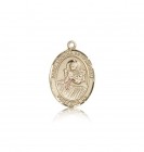 St. Lidwina of Schiedam Medal, 14 Karat Gold, Medium