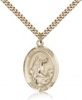 St. Colette Medal, Gold Filled, Large