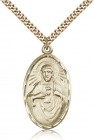 Scapular Medal, Gold Filled