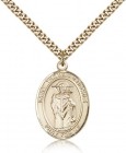 St. Thomas A Becket Medal, Gold Filled, Large