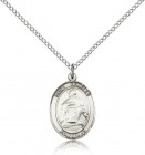 St. Charles Borromeo Medal, Sterling Silver, Medium