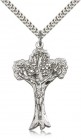 Tree of Life Crucifix Pendant, Sterling Silver