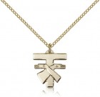 Franciscan Cross Pendant, Gold Filled