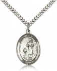 St. Genesius of Rome Medal, Sterling Silver, Large