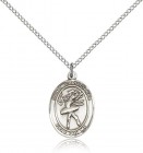 St Christopher Dance Medal, Sterling Silver, Medium