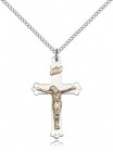 Crucifix Pendant, Two-Tone