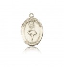 St. Christopher Dance Medal, 14 Karat Gold, Medium