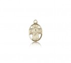 5 Way Cross Chalice Medal, 14 Karat Gold