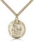 St. Michael the Archangel Medal, Gold Filled