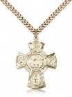 5 Way Cross Pendant, Gold Filled