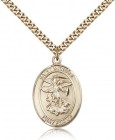 St. Michael the Archangel Medal, Gold Filled, Large