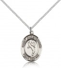 St. Christopher Martial Arts Medal, Sterling Silver, Medium