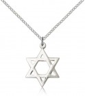 Star of David Medal, Sterling Silver