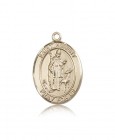 St. Hubert of Liege Medal, 14 Karat Gold, Large