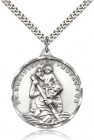 St. Christopher Medal, Sterling Silver