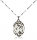 St. Christopher Track &amp; Field Medal, Sterling Silver, Medium