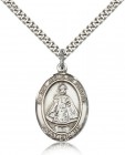 Infant of Prague Medal, Sterling Silver, Large