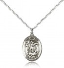 St. Michael the Archangel Medal, Sterling Silver, Medium