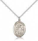 St. Sebastian Wrestling Medal, Sterling Silver, Medium