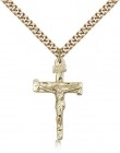 Nail Crucifix Pendant, Gold Filled