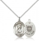 St. Christopher Coast Guard Medal, Sterling Silver, Medium