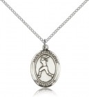 St. Christopher Softball Medal, Sterling Silver, Medium
