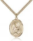 Mater Dolorosa Medal, Gold Filled, Large