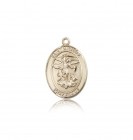St. Michael the Archangel Medal, 14 Karat Gold, Medium